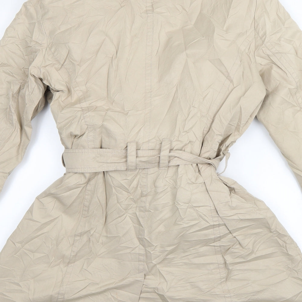 Espirit Womens Beige   Trench Coat Coat Size 16