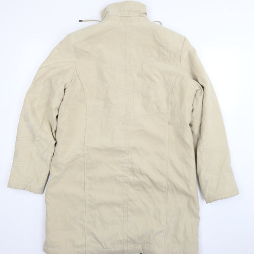 Klass Womens Beige   Quilted Coat Size S