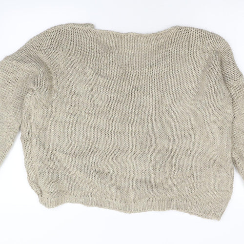 Preworn Womens Gold  Knit Pullover Jumper Size L