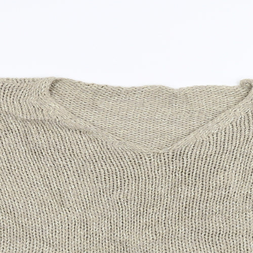 Preworn Womens Gold  Knit Pullover Jumper Size L