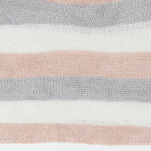 Nuna Lie Womens Multicoloured Striped Knit Pullover Jumper Size L  - Bat Wing