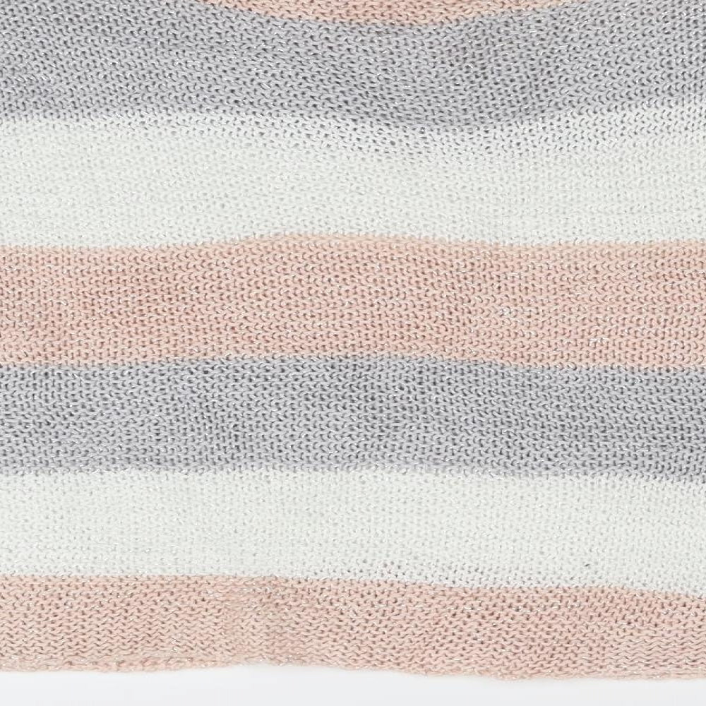 Nuna Lie Womens Multicoloured Striped Knit Pullover Jumper Size L  - Bat Wing