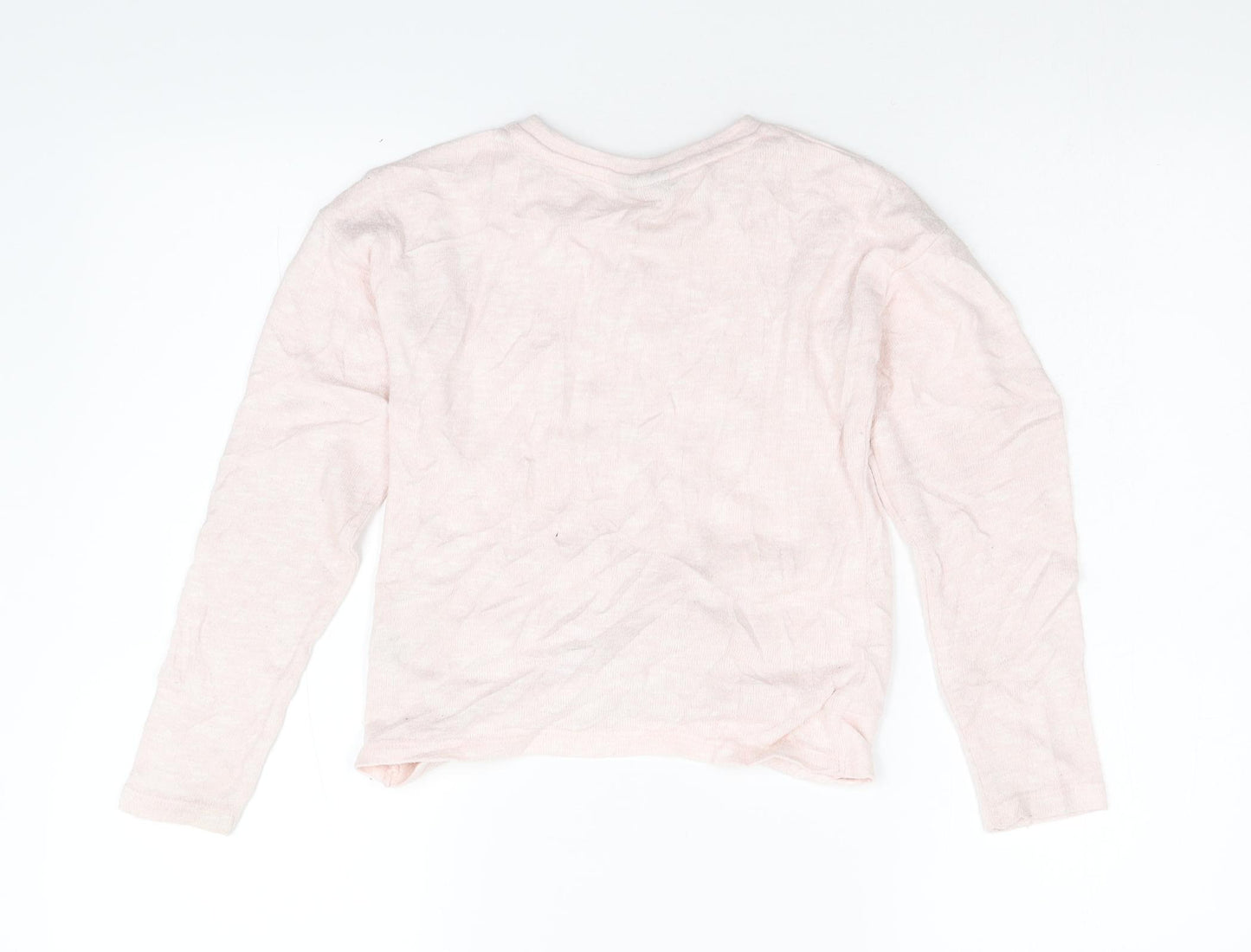 I Love Girlswear Girls Pink  Knit Pullover Jumper Size 9 Years