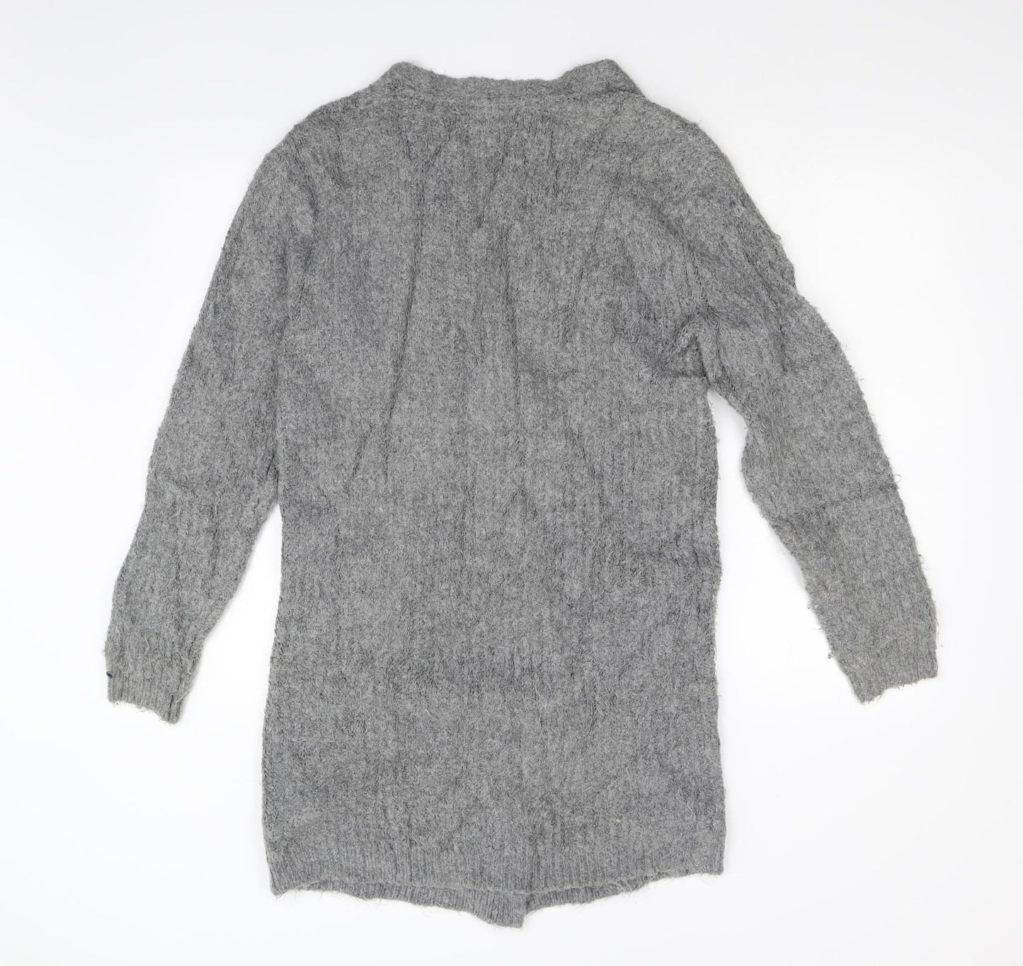 M&S Womens Grey  Knit Cardigan Jumper Size S
