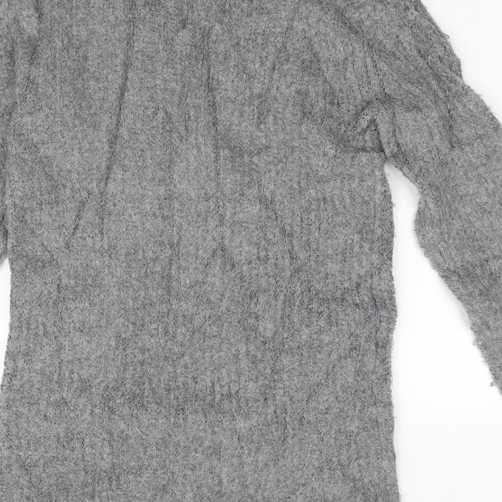 M&S Womens Grey  Knit Cardigan Jumper Size S