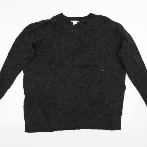 H&M Womens Black  Knit Pullover Jumper Size M