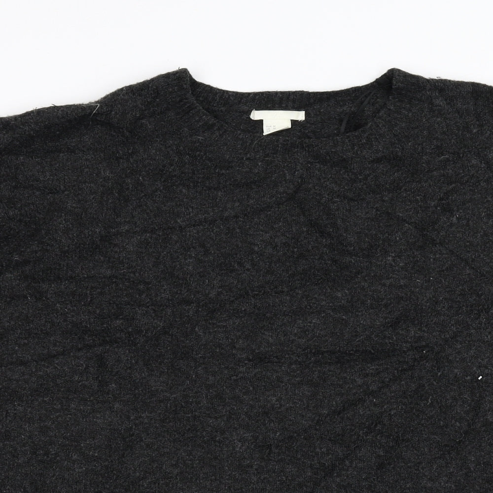 H&M Womens Black  Knit Pullover Jumper Size M