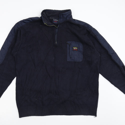 Paul & Shark Mens Blue   Henley Jumper Size XL