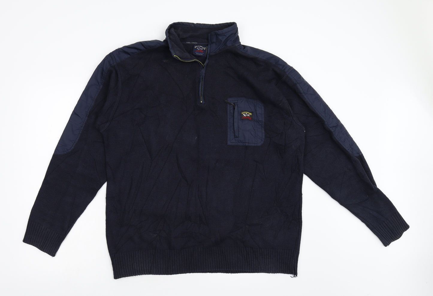 Paul & Shark Mens Blue   Henley Jumper Size XL