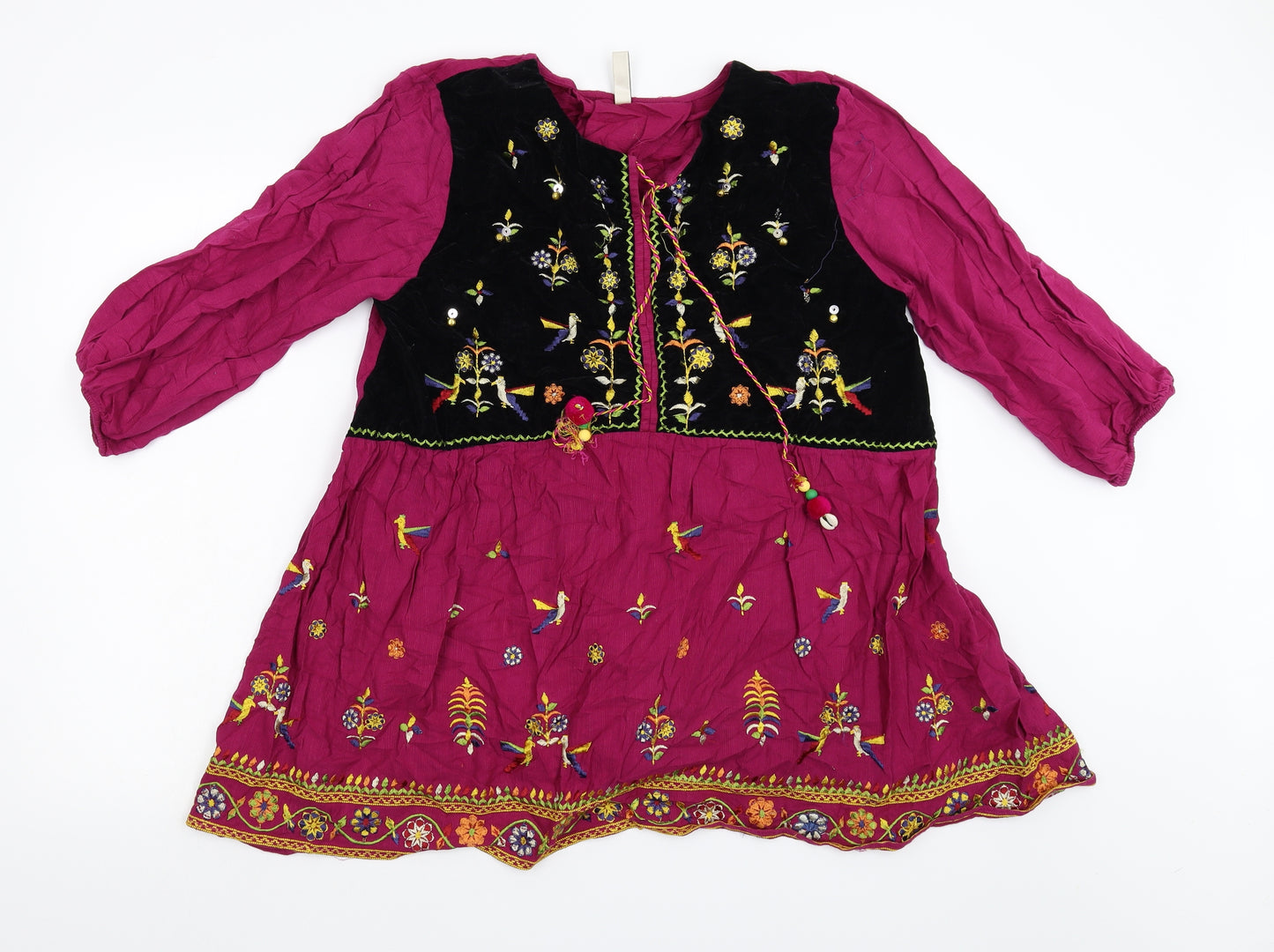 Ethnic by Outfitters Womens Pink Geometric  Tunic Blouse Size M  - Ethnic