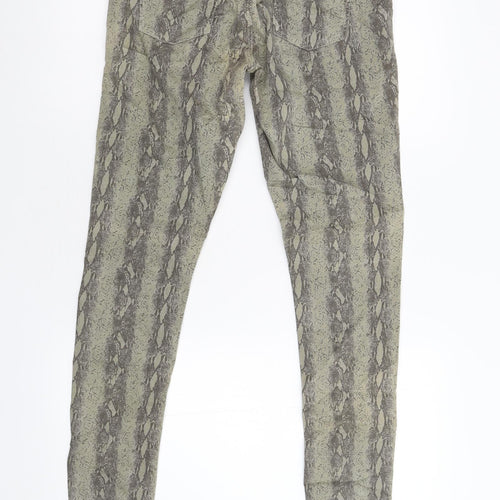 Topshop Womens Beige Animal Print  Trousers  Size 28 L30 in