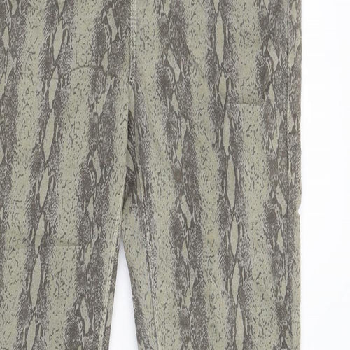 Topshop Womens Beige Animal Print  Trousers  Size 28 L30 in