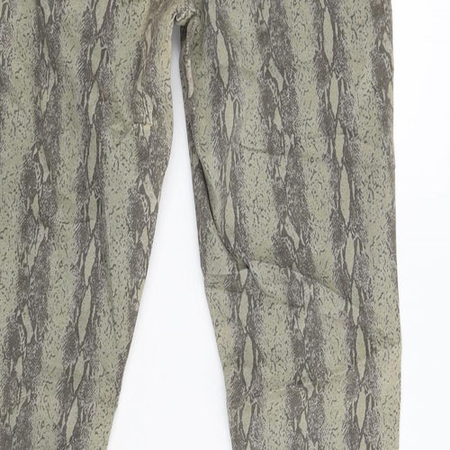 Topshop Womens Beige Animal Print  Trousers  Size 28 L30 in