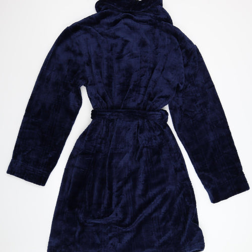 Hudson Bay Mens Blue  Fleece  Gown Size L