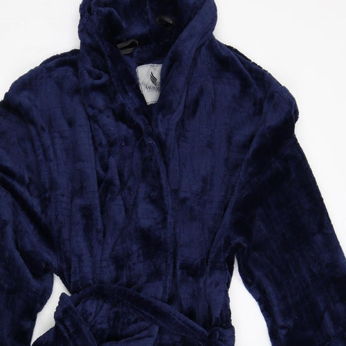 Hudson Bay Mens Blue  Fleece  Gown Size L