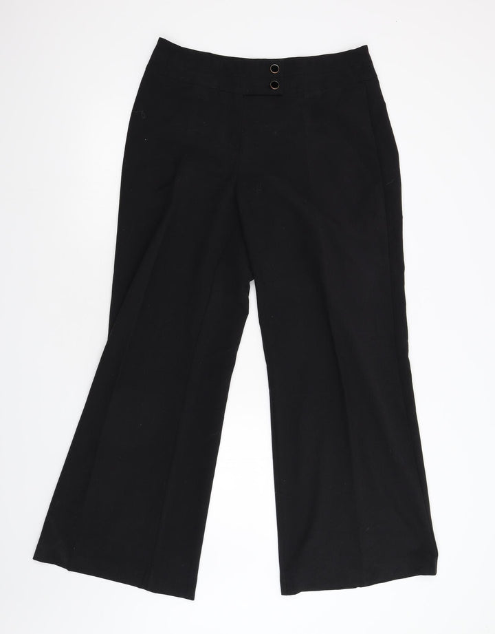 Matalan Womens Black Trousers Size 14 L30 in