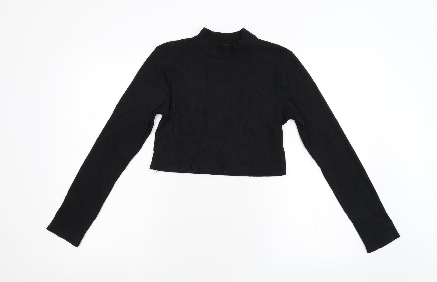 Nastygal Womens Black   Cropped T-Shirt Size 10