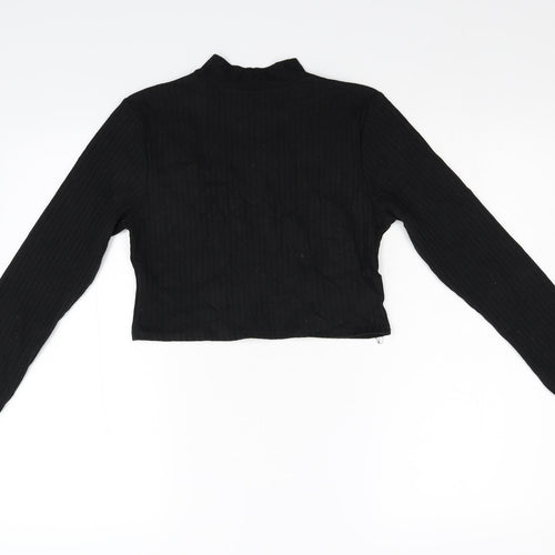 Nastygal Womens Black   Cropped T-Shirt Size 10
