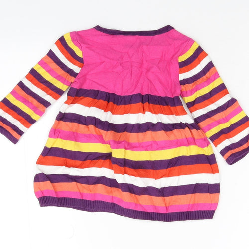 George Girls Multicoloured Striped Knit Fit & Flare  Size 3-6 Months