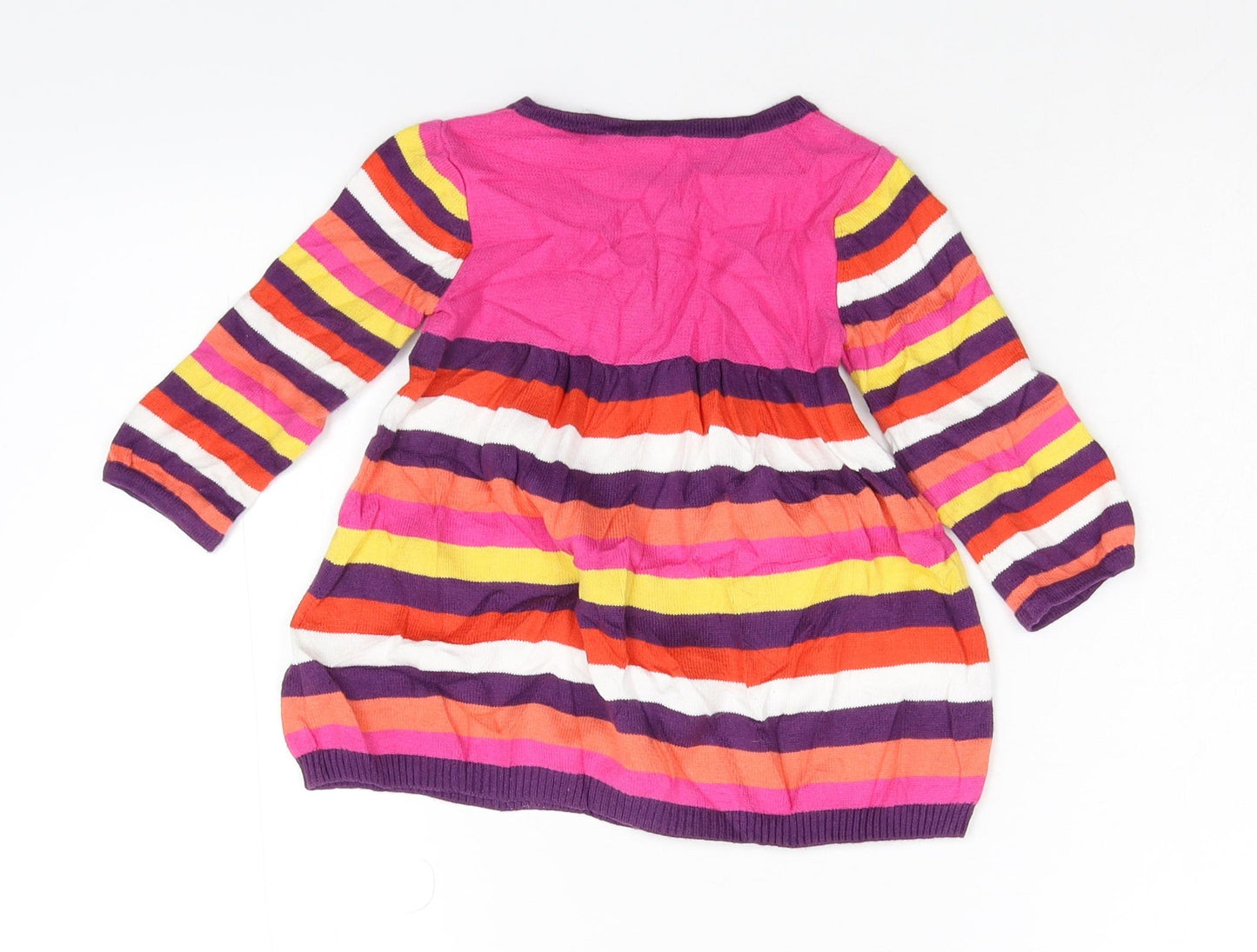 George Girls Multicoloured Striped Knit Fit & Flare  Size 3-6 Months