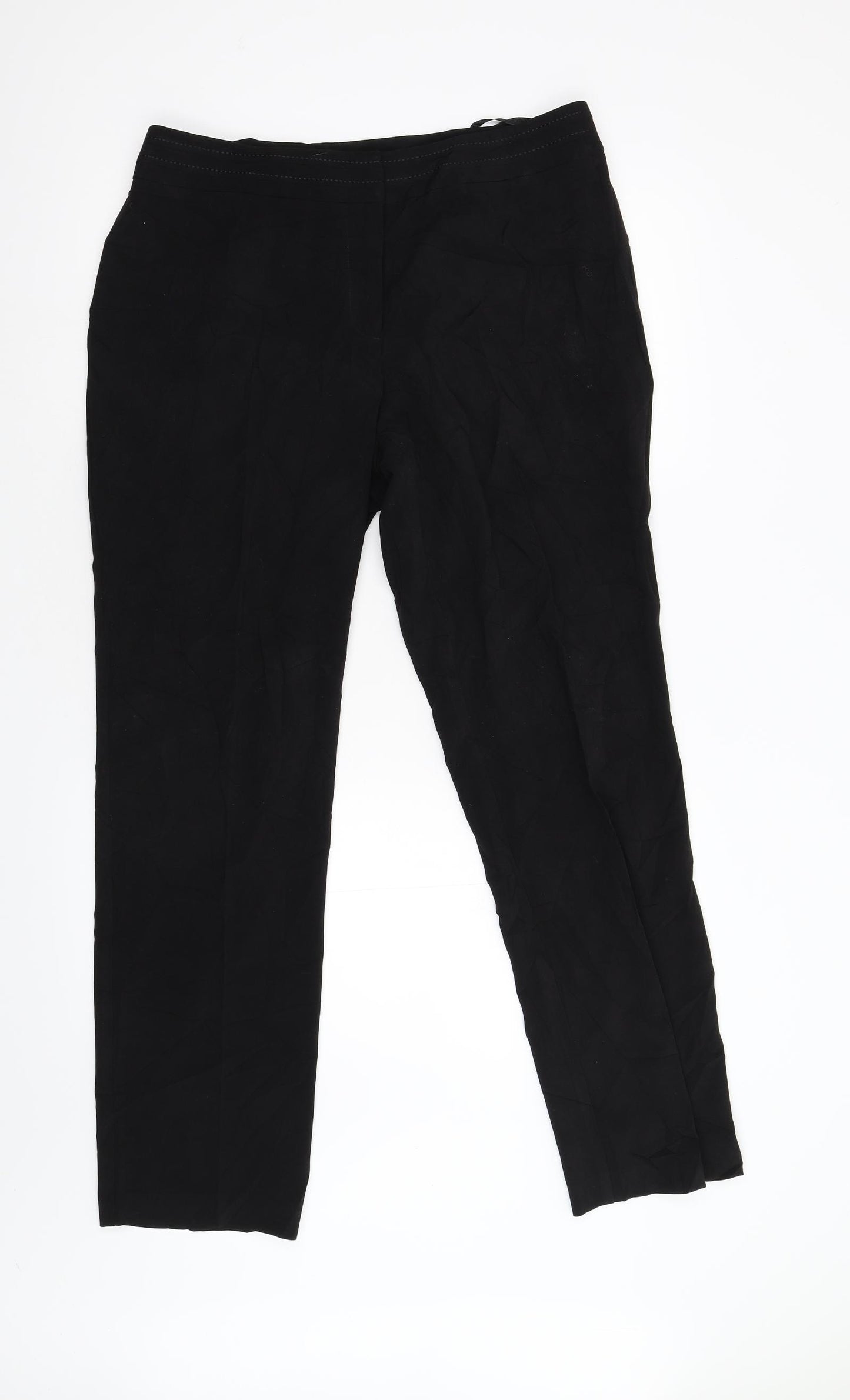 M&S Womens Black   Trousers  Size 14 L30 in
