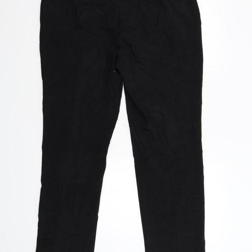 M&S Womens Black   Trousers  Size 14 L30 in