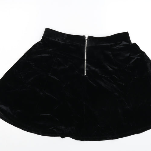 Divided Womens Black  Velvet Mini Skirt Size M