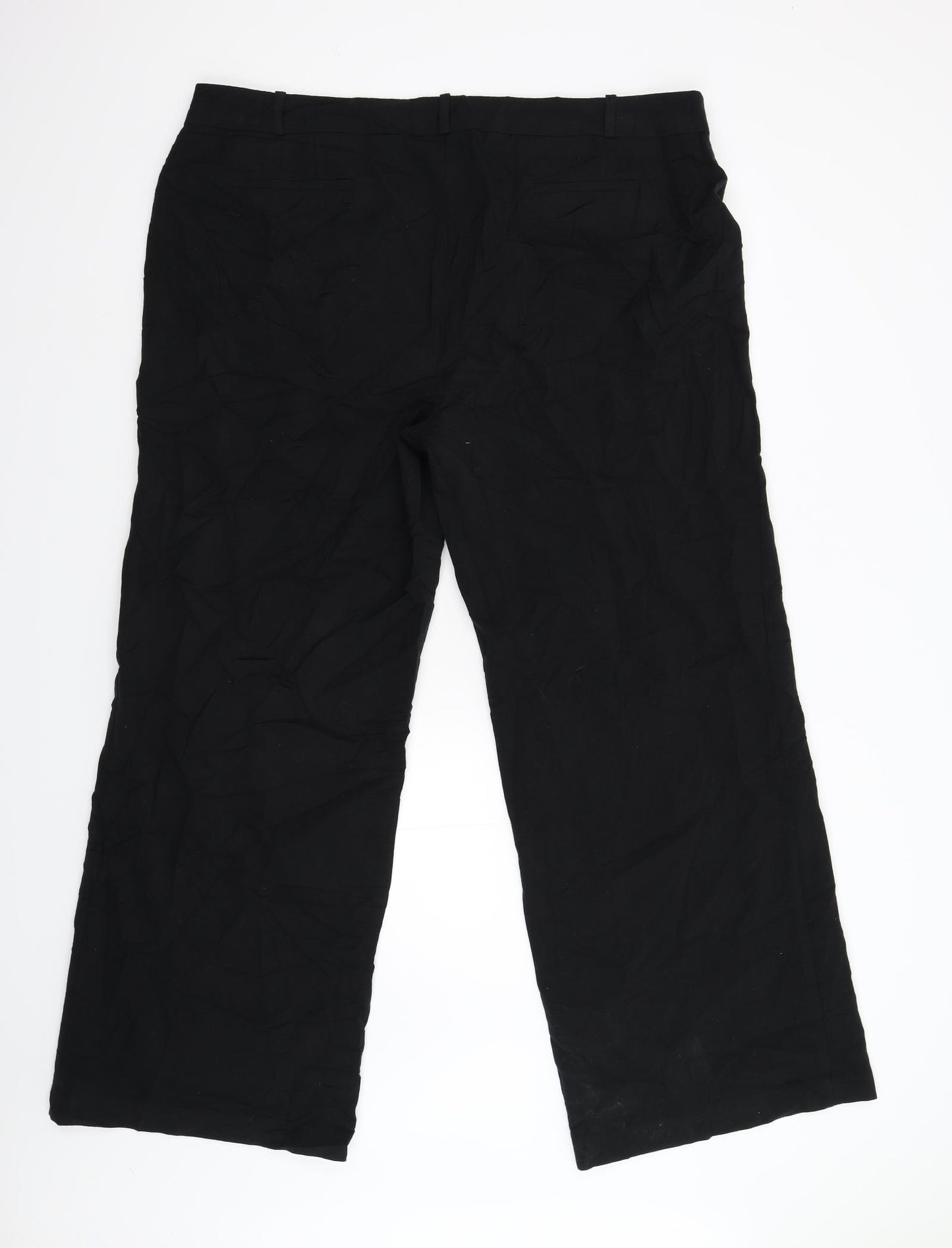 M&S Womens Black   Trousers  Size 20 L30 in