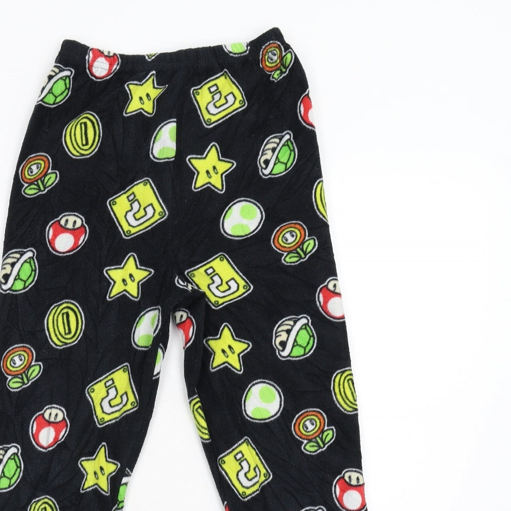 Difuzed Boys Black  Fleece  Pyjama Pants Size 8-9 Years  - Super Mario