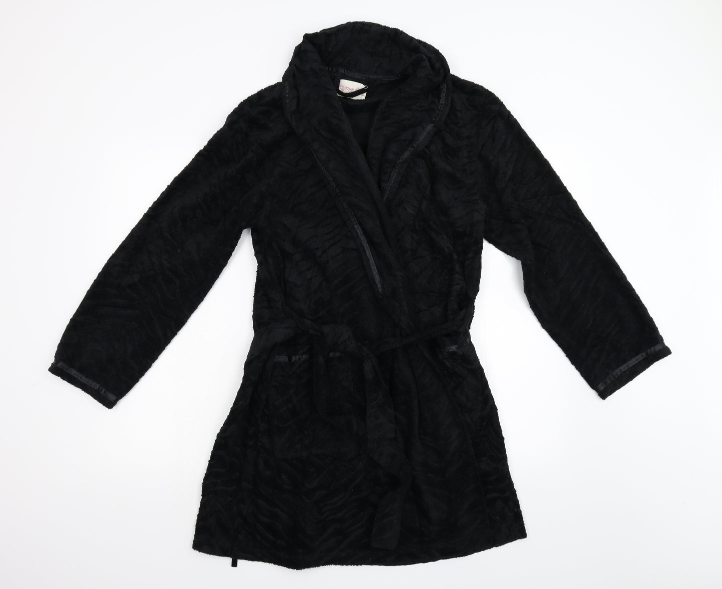 Closer Womens Black  Fleece  Gown Size 14