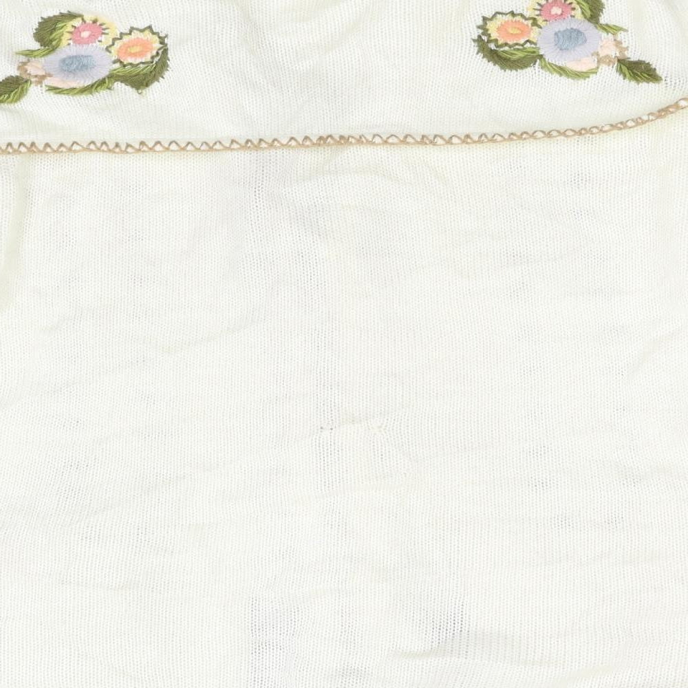 Paramour Womens Beige Floral Knit Cardigan Jumper One Size