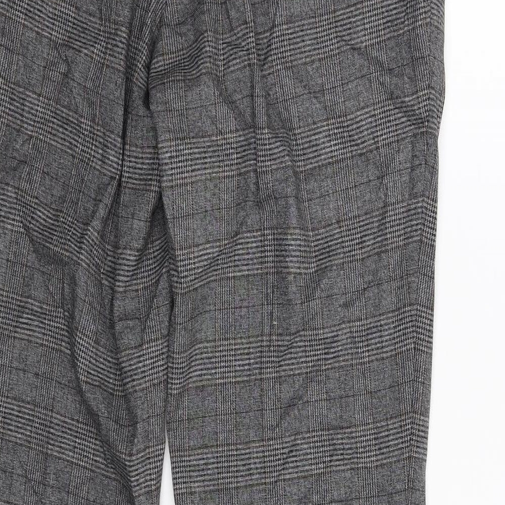 M&S Mens Grey Check  Trousers  Size 32 L32 in