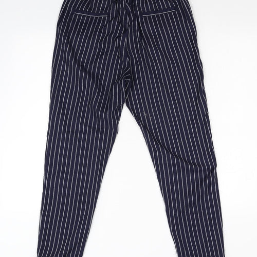 Jovanna Womens Blue Striped  Trousers  Size 8 L27 in