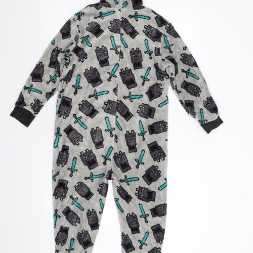 M&Co Boys Grey  Fleece  One Piece Size 7-8 Years