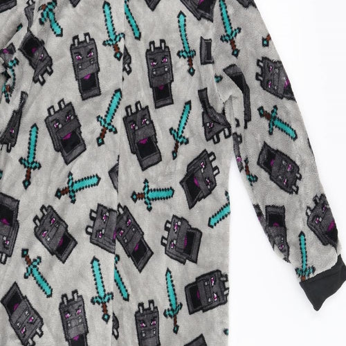 M&Co Boys Grey  Fleece  One Piece Size 7-8 Years