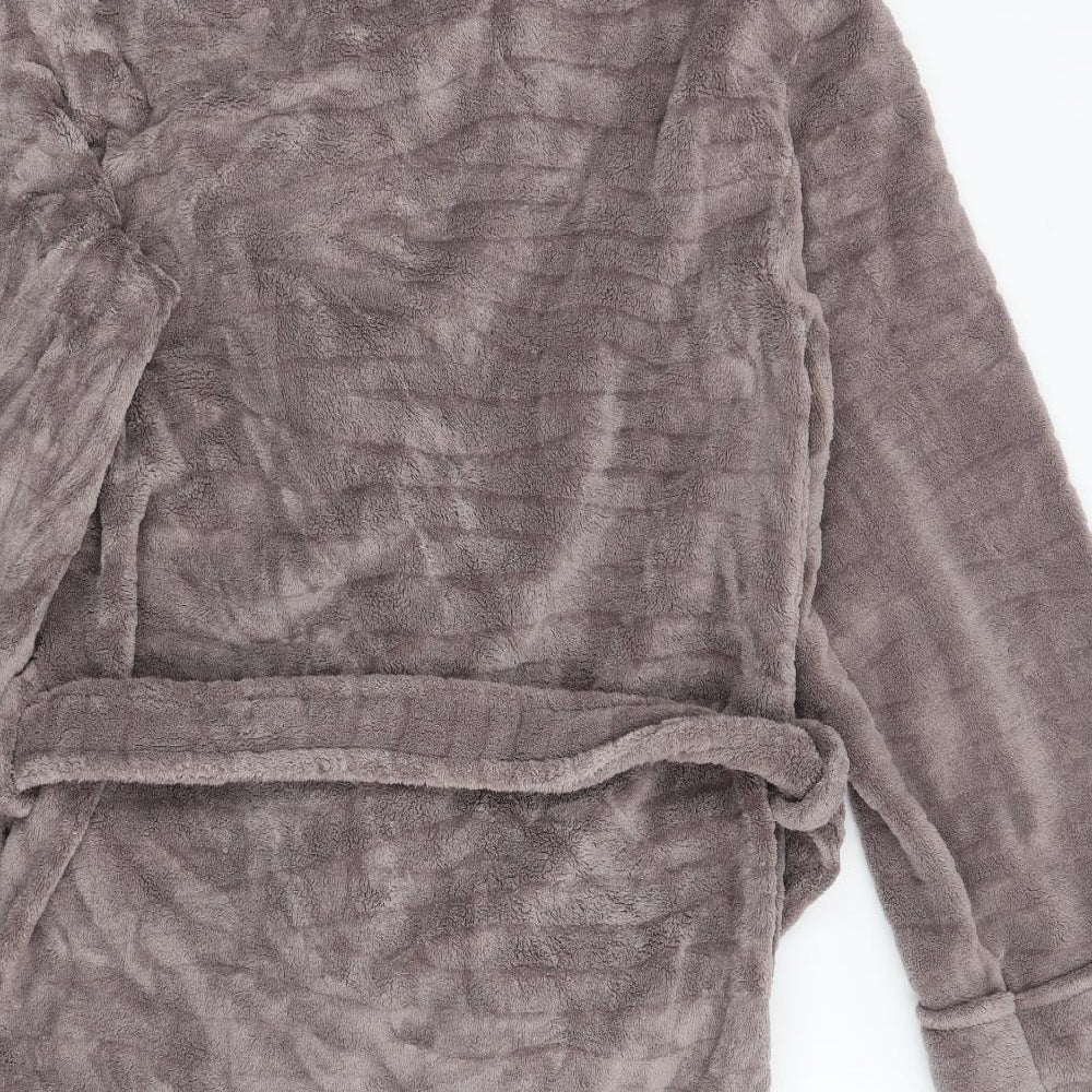 daniel buchler Mens Brown  Fleece  Gown Size L