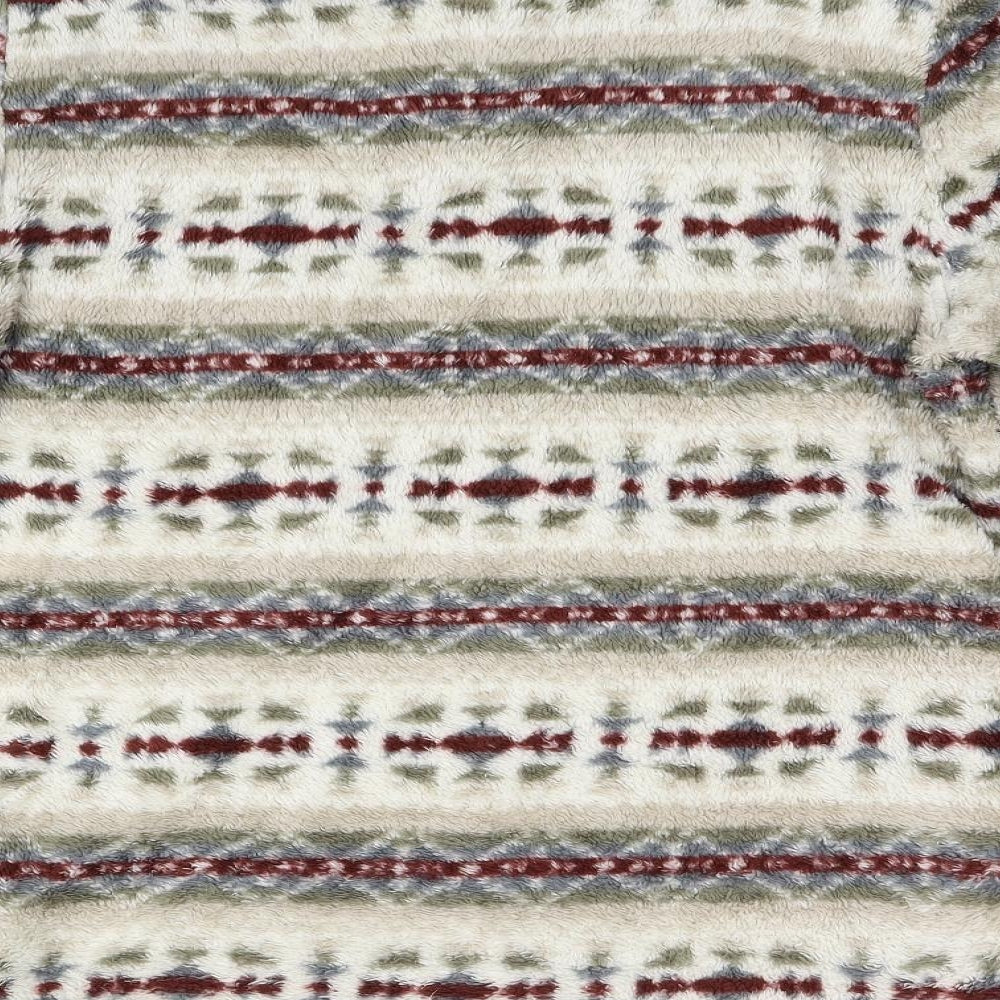 Cotton Traders Mens Multicoloured Geometric Fleece Pullover Jumper Size S