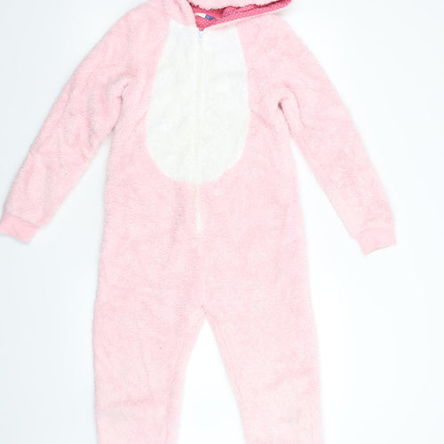 John Lewis Girls Pink  Fleece  One Piece Size 11 Years
