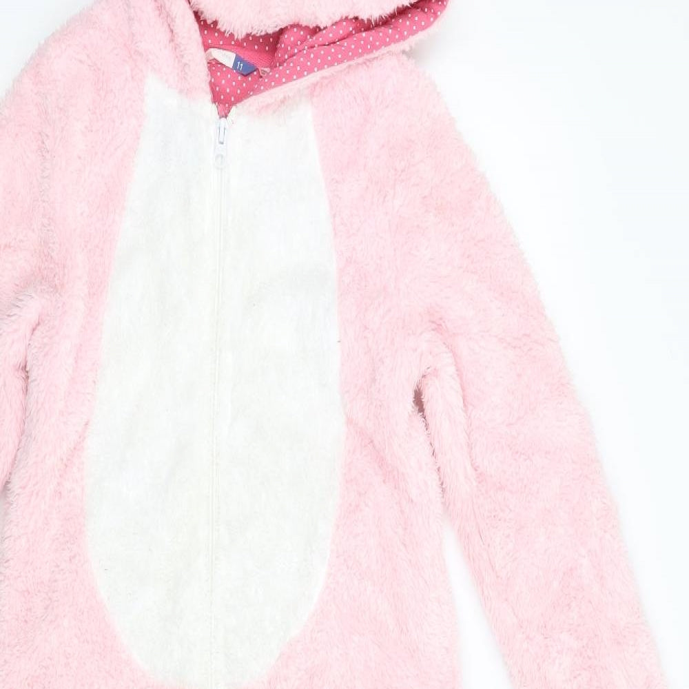 John Lewis Girls Pink  Fleece  One Piece Size 11 Years