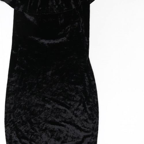 Ethan And Amy Womens Black Batik Velour Bodycon  Size S