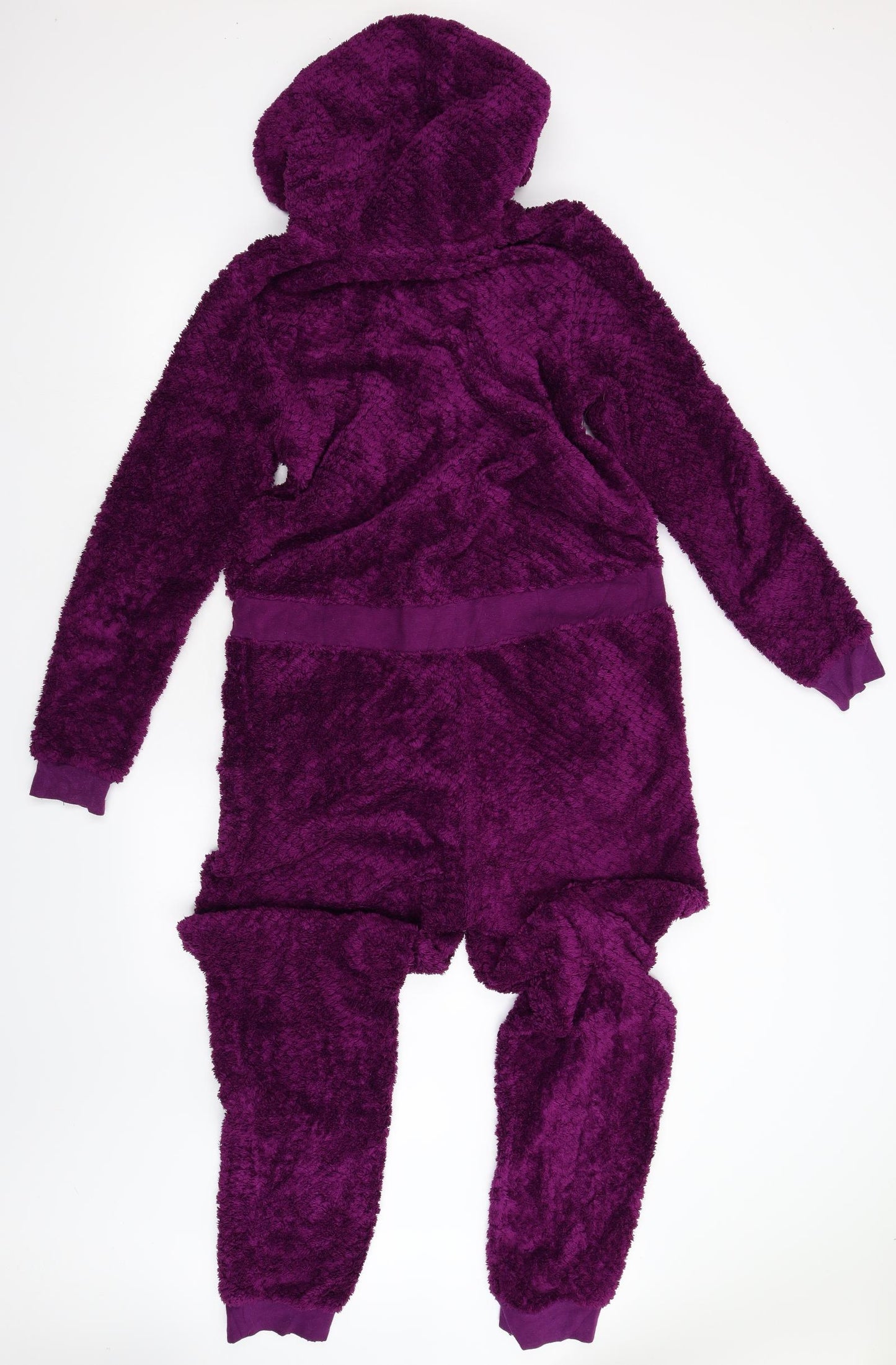 ESMARA Womens Purple Solid Fleece  One Piece Size M