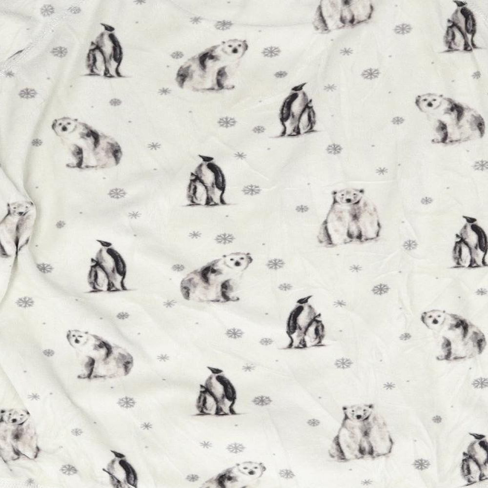 TU Womens Beige  Fleece Top Pyjama Top Size 8