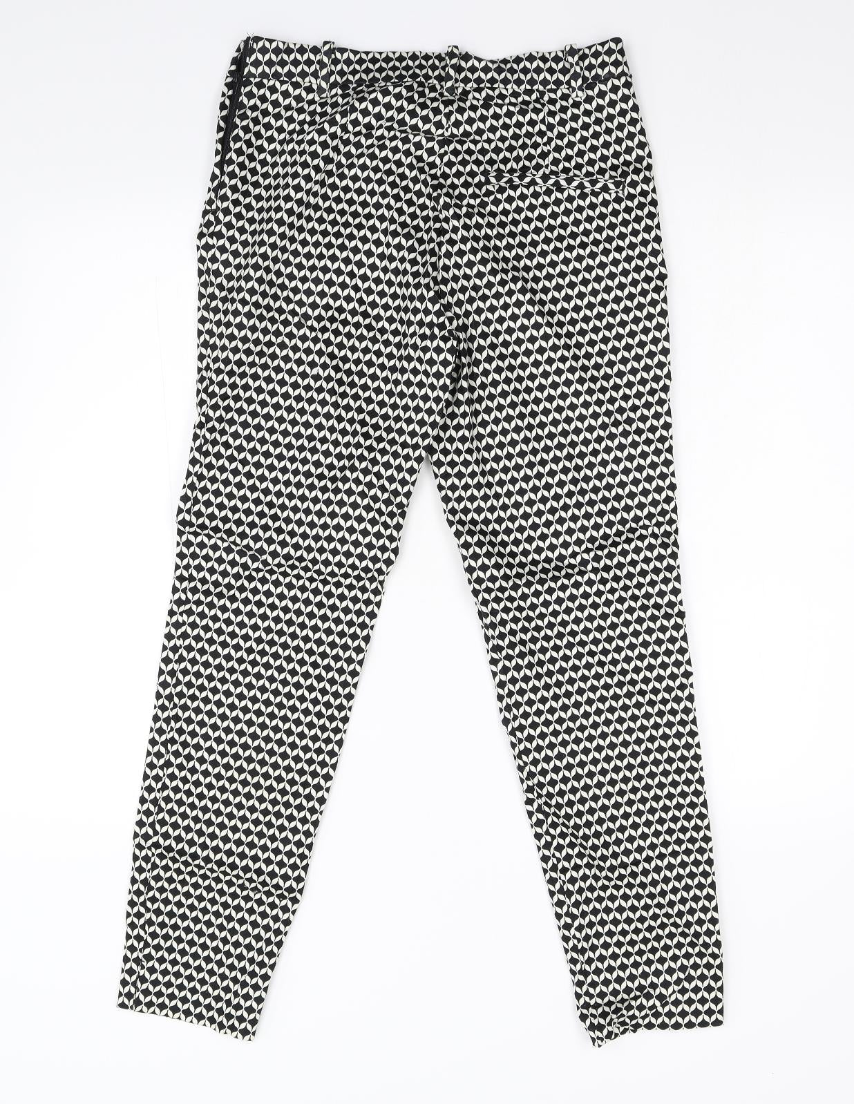 H&M Womens Multicoloured Geometric  Trousers  Size 36 L27 in