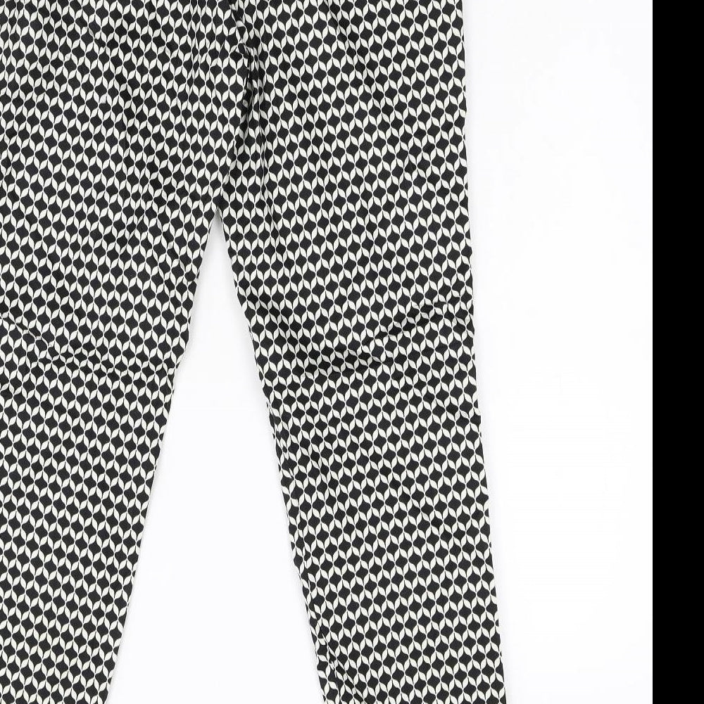 H&M Womens Multicoloured Geometric  Trousers  Size 36 L27 in