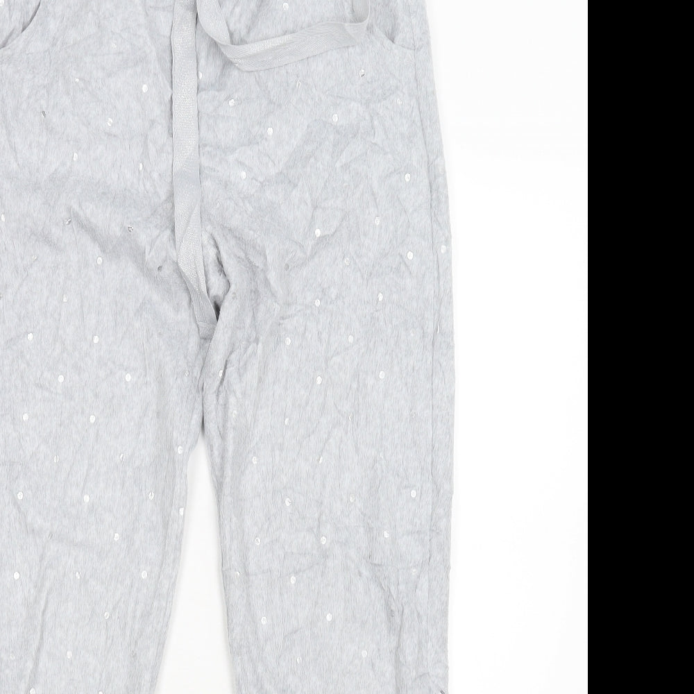 F&F Womens Grey  Fleece  Pyjama Pants Size S
