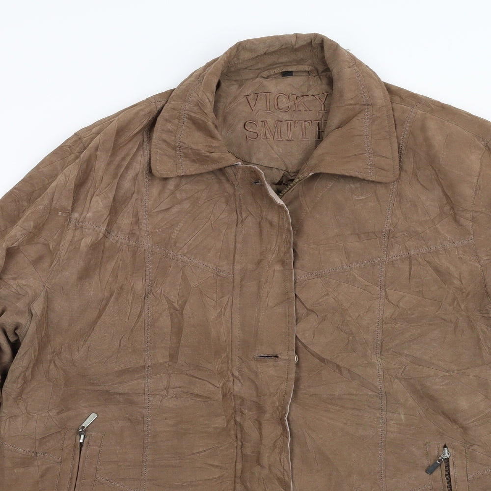 Vicky Smith Womens Brown   Overcoat Coat Size 22