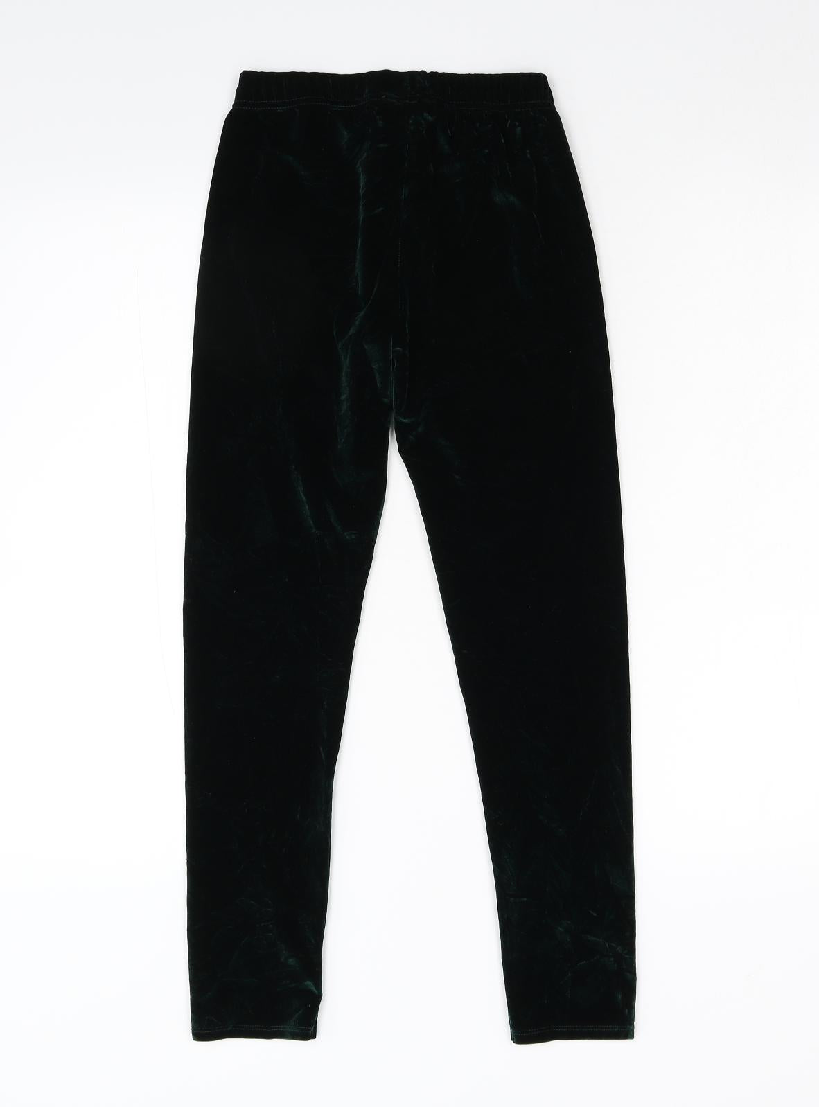 John Lewis Girls Green  Velvet Carrot Trousers Size 10 Years