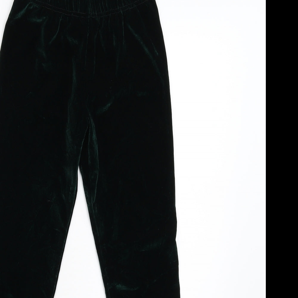 John Lewis Girls Green  Velvet Carrot Trousers Size 10 Years
