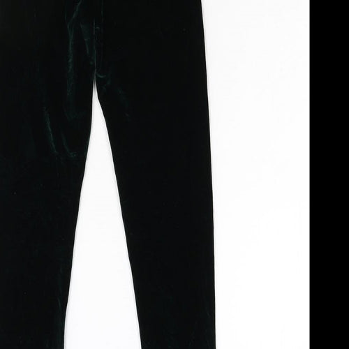 John Lewis Girls Green  Velvet Carrot Trousers Size 10 Years