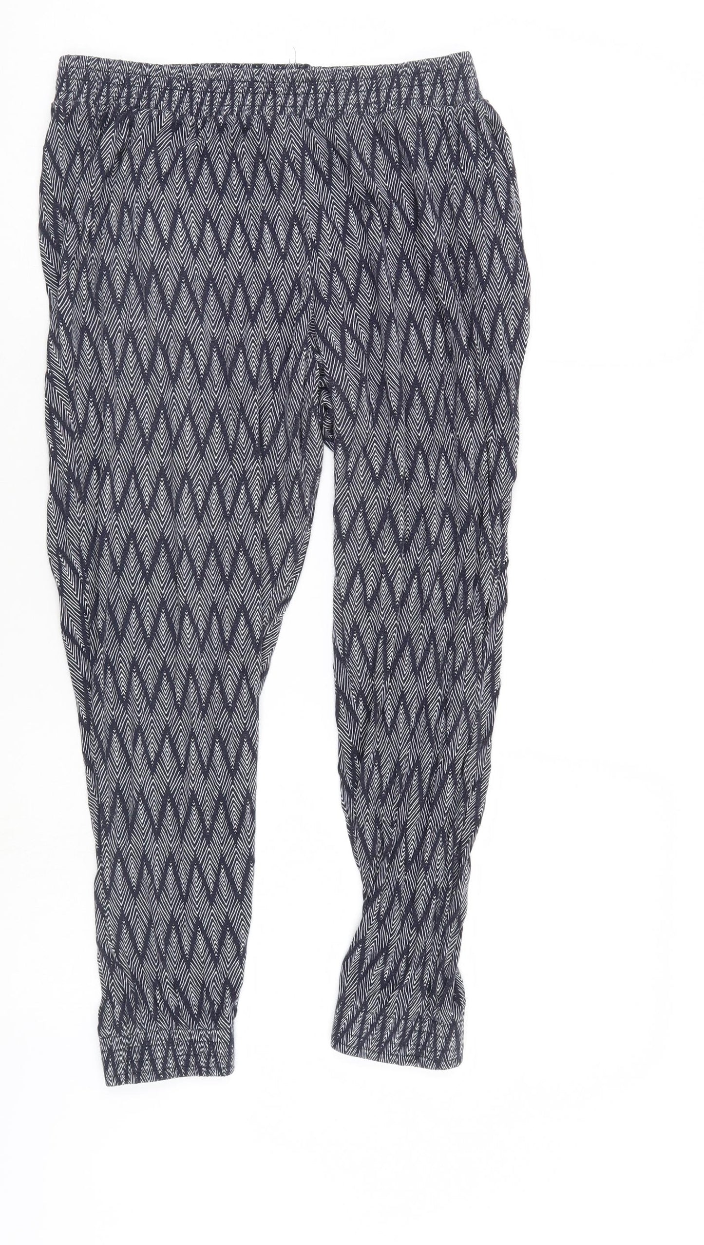H&M Womens Blue Striped   Leggings Size M L24 in